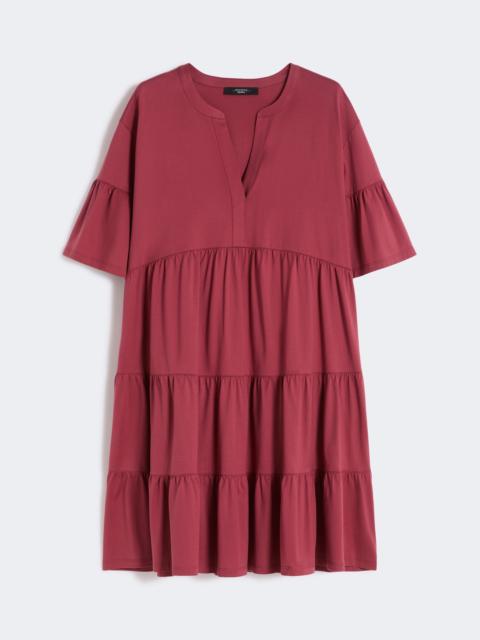 WEEKEND Max Mara SAGGINA Cotton jersey kaftan dress - CHERRY