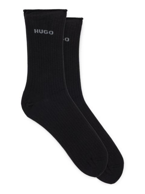 HUGO TWO-PACK OF QUARTER-LENGTH SOCKS WITH LOGO DETAILS