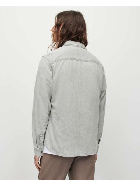 ALLSAINTS GLEASON RAMSKULL DENIM SHIRT