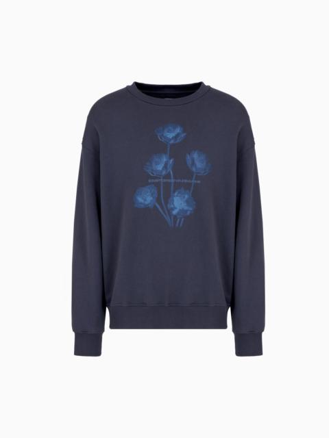 EMPORIO ARMANI ASV SWEATSHIRT WITH OVERSIZED PRINT FROM THE PEACE CAPSULE COLLECTION
