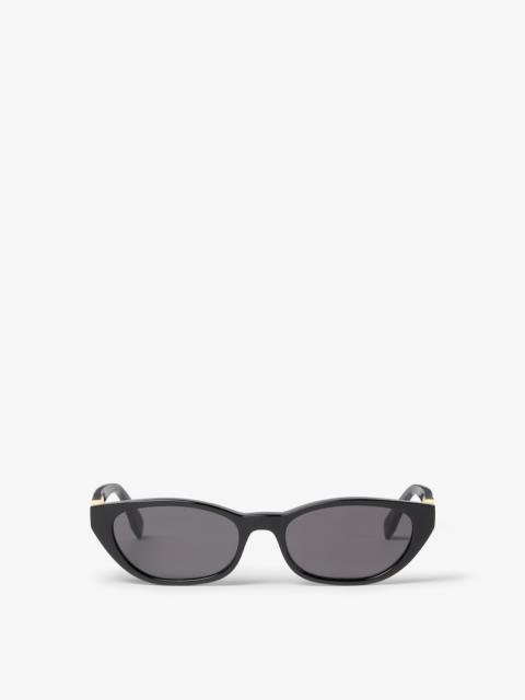 FENDI Baguette Low bridge fit black acetate sunglasses