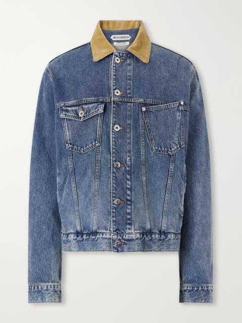 JW Anderson Corduroy-Trimmed Denim Jacket