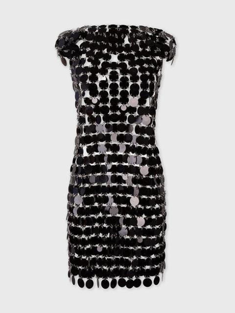 rabanne BLACK LINKED DRESS