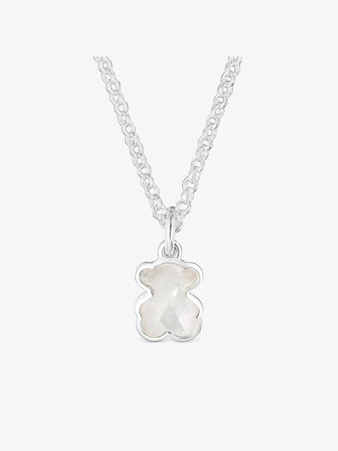 TOUS Short silver Necklace with mother-of-pearl bear motif TOUS Icon Color