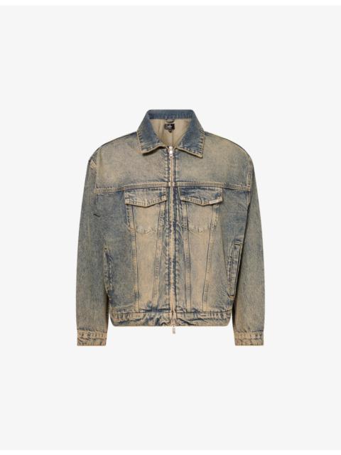 REPRESENT Logo-Embellished Cotton Denim Jacket