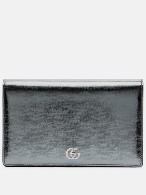 GUCCI GG Marmont leather wallet on chain