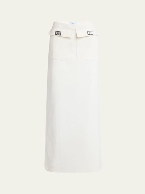 FERRAGAMO Turn-Lock Pocket Maxi Skirt