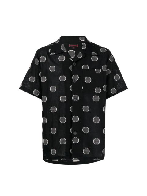 polka-dot short-sleeved shirt