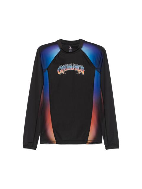 CASABLANCA Black Gradient Rash Vest T-shirt | ssense