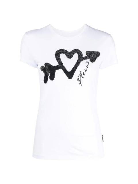 PHILIPP PLEIN crystal-embellished logo T-shirt