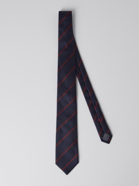 Brunello Cucinelli Striped silk twill tie