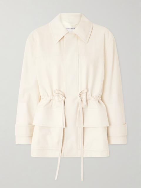 Bottega Veneta Leather-trimmed Cotton-twill Jacket