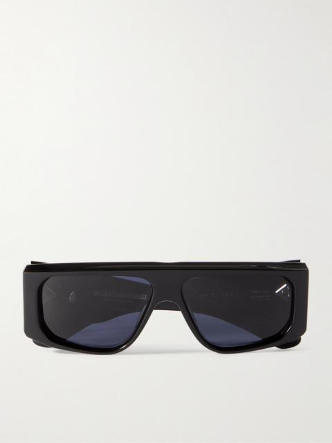 JACQUES MARIE MAGE Cliff Square-Frame Acetate and Silver-Tone Sunglasses