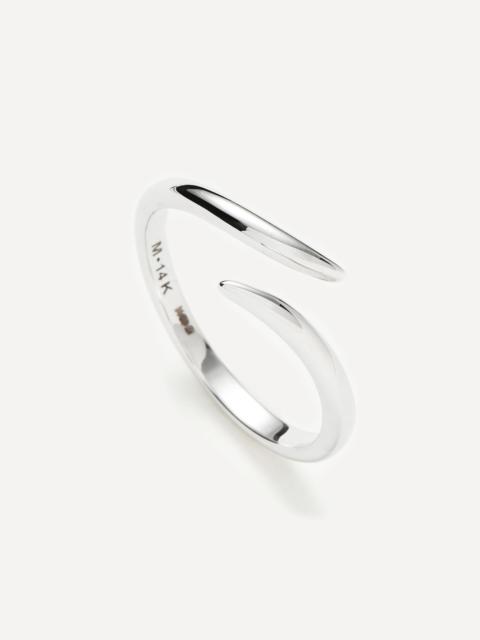 MISSOMA 14ct White Gold Fine Open Claw Ring