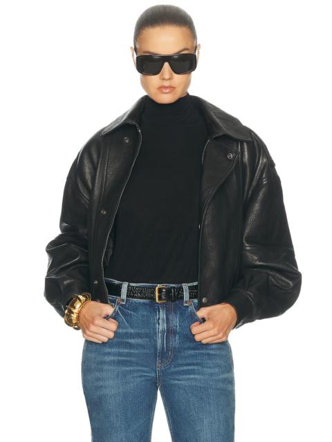 SAINT LAURENT Oversized Leather Jacket