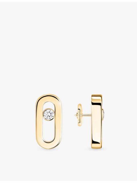 MESSIKA Move Uno 18ct gold and 0.03ct brilliant-cut diamond earrings