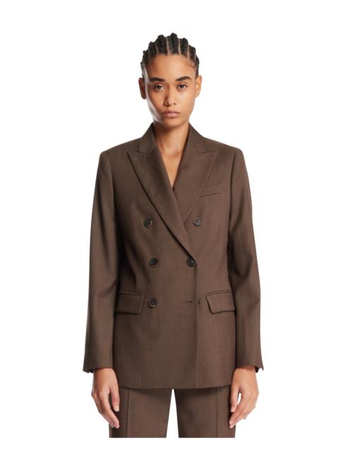 Max Mara Brown Wool Double-Breasted Blazer