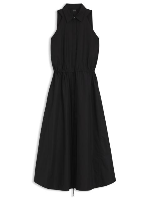 BOSS DRAWCORD-WAIST DRESS IN COTTON POPLIN
