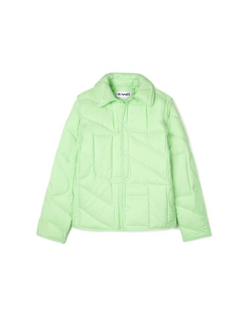SUNNEI PADDED JACKET / mint / embroidered allover logo