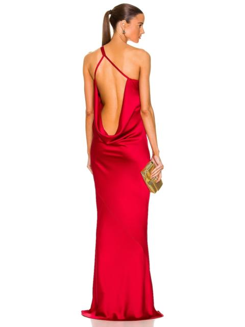 NORMA KAMALI One Shoulder Bias Gown