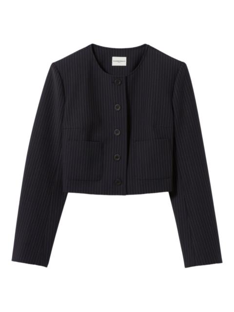 Claudie Pierlot pinstripe button-fastening jacket