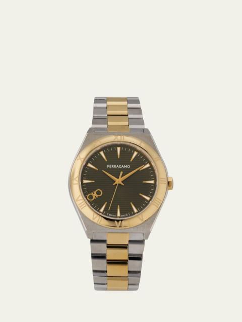 FERRAGAMO Vega Upper East 40mm Two Tone Bracelet Watch