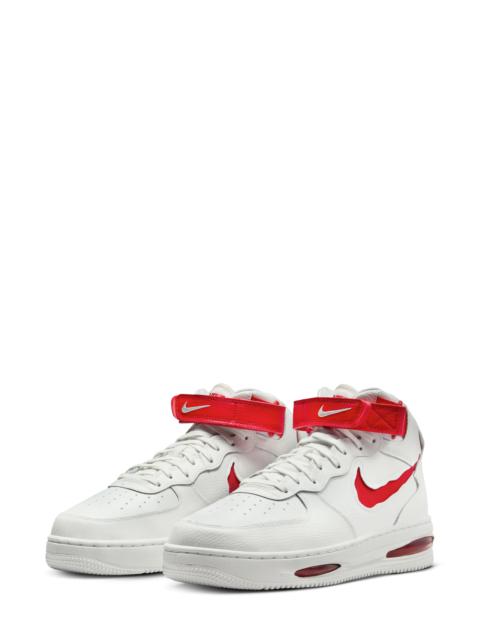 Air Force 1 Mid Remastered Sneaker in Summit White/University Red