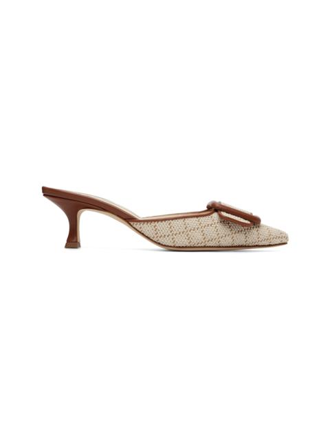 Manolo Blahnik Beige Maysalebi Heels