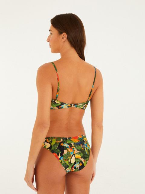 FARM RIO Bird Leaves Low Full Bikini Bottom