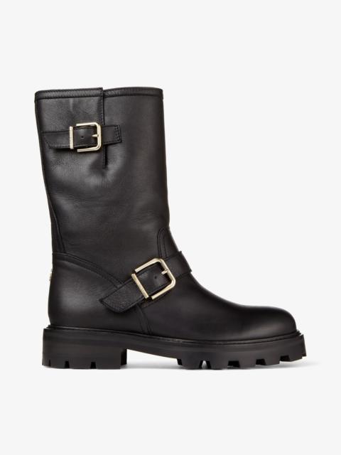 JIMMY CHOO Biker II
Black Smooth Leather Biker Boots