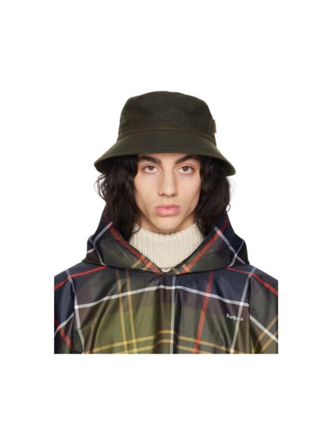 Barbour Khaki Wax Sports Bucket Hat
