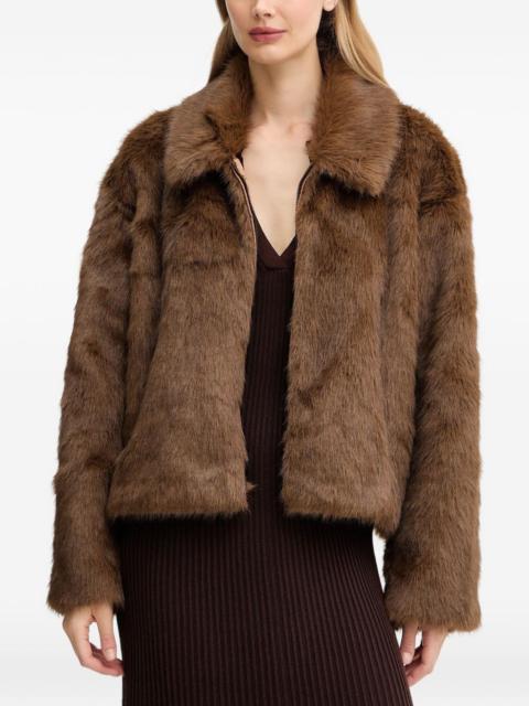 BARDOT Sylvie zipped faux-fur jacket