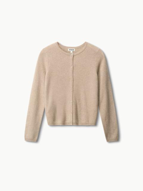 STAUD STAUD MIDNIGHT CASHMERE CARDIGAN STONE