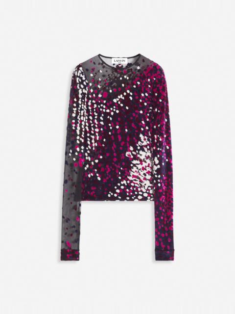 Lanvin LONG-SLEEVED DEVOURED TOP