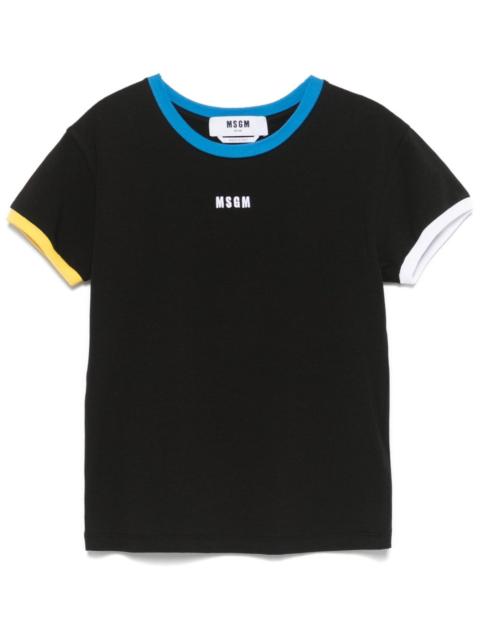 MSGM logo-embroidered T-shirt