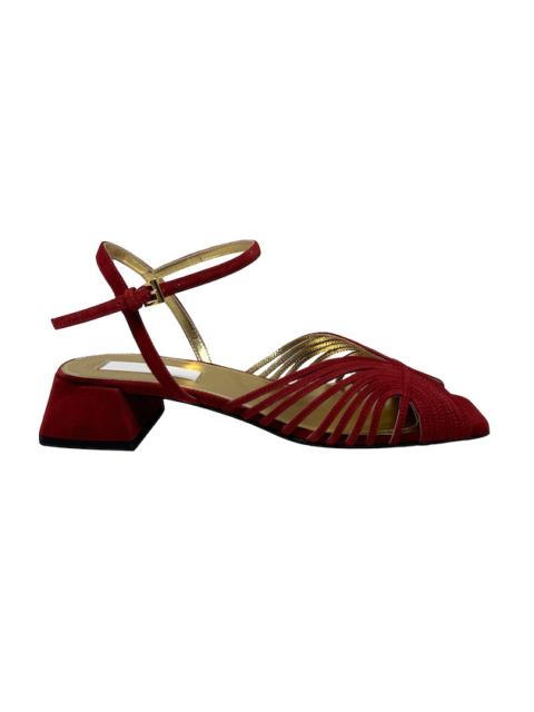 Suzanne Rae suede low 70s sandal