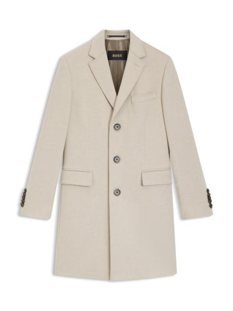 BOSS SLIM-FIT COAT IN CASHMERE