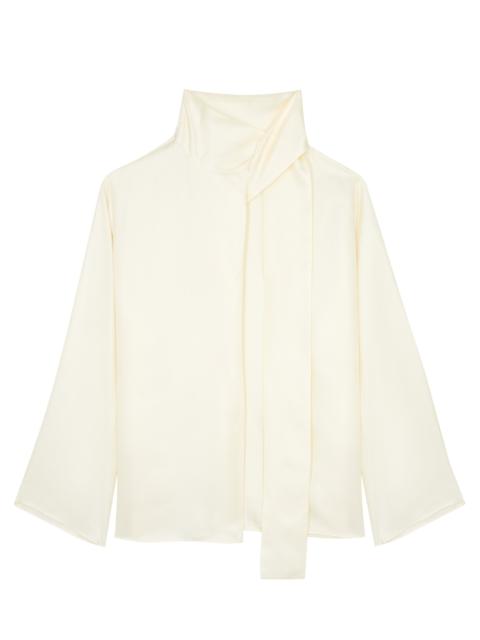 RÓHE Scarf-effect silk-satin blouse