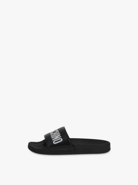 Moschino PVC SLIDE SANDALS WITH LOGO