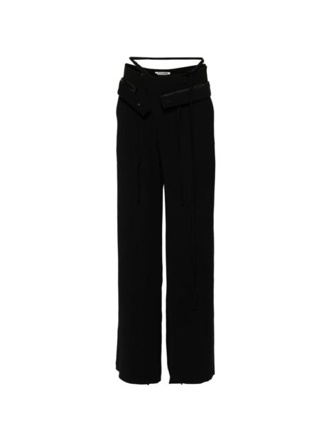 asymmetric-waist trousers