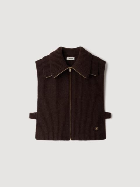 Sandro ZIPPED TRUCKER COLLAR