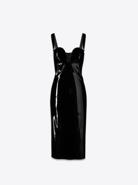 SAINT LAURENT midi dress in latex