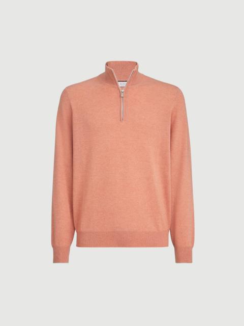 Brunello Cucinelli Cashmere turtleneck 스웨터와 지퍼