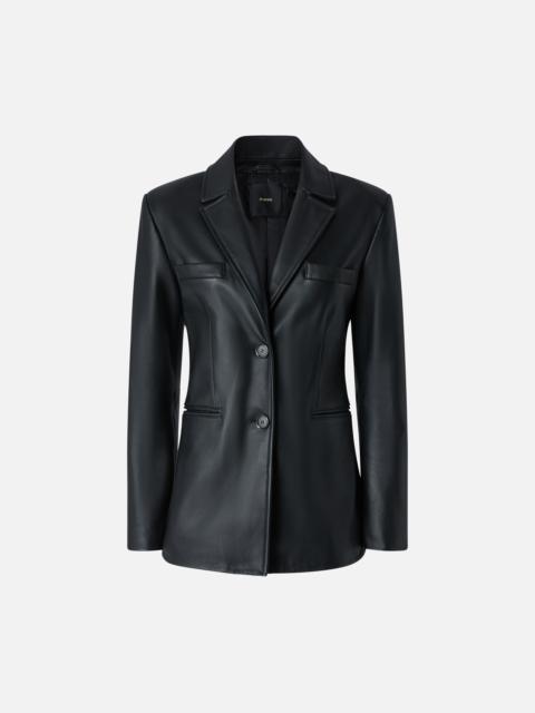 PINKO SINGLE-BREASTED NAPPA LEATHER BLAZER