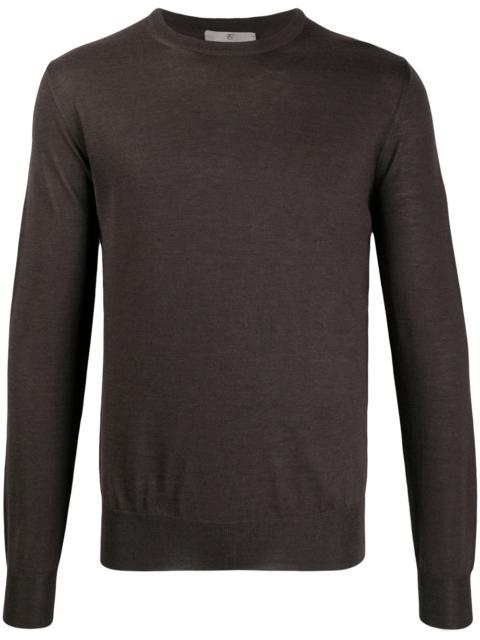 Canali long-sleeve fitted sweater