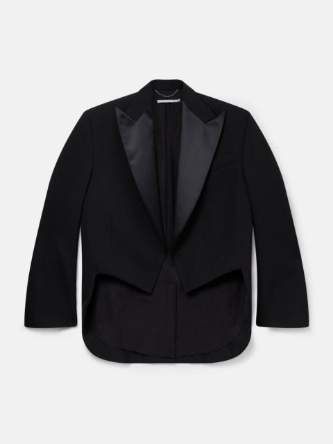 Cropped Wool Tuxedo Blazer