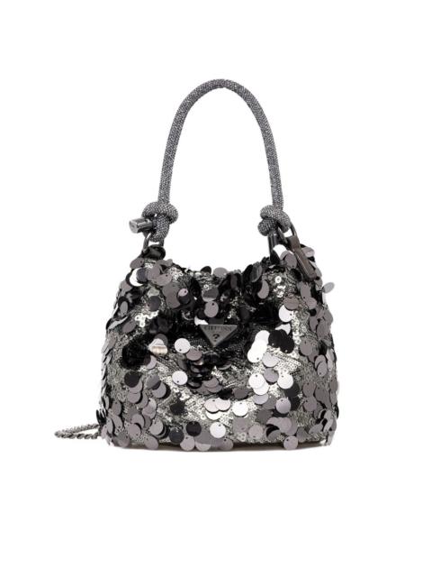 GUESS USA logo-plaque sequin cross body bag