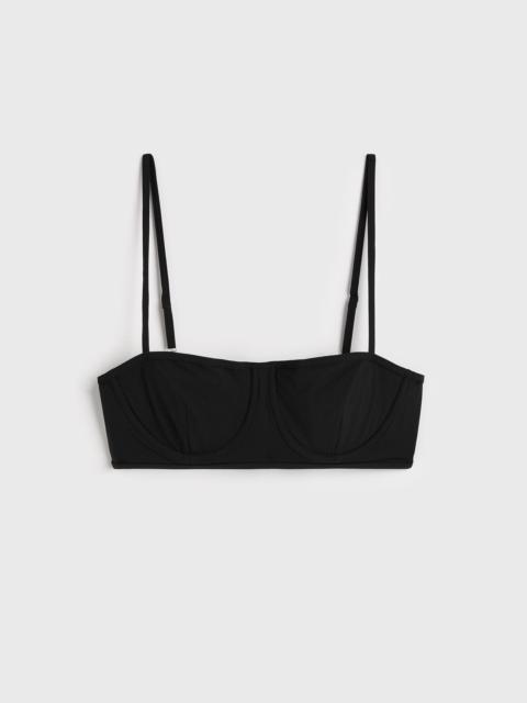 TOTEME Balconette bikini top black
