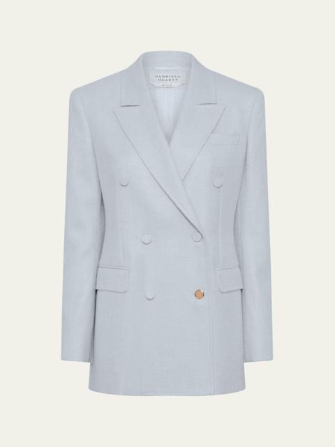 GABRIELA HEARST Angela Tweed Double-Breasted Blazer Jacket