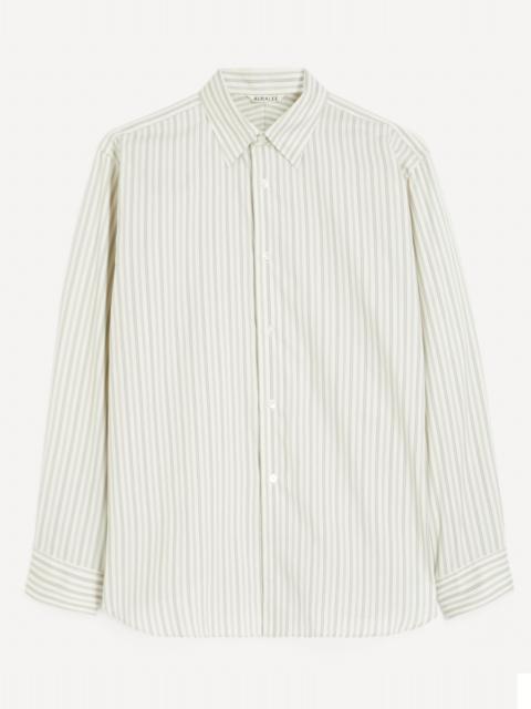 AURALEE Cotton Silk Stripe Shirt